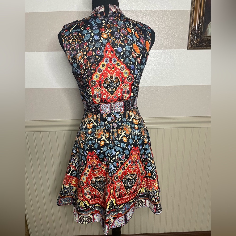 NWOT Vibrant Multicolor Sleeveless Mini Dress - Picture 8 of 15